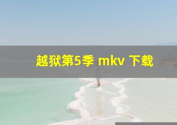 越狱第5季 mkv 下载